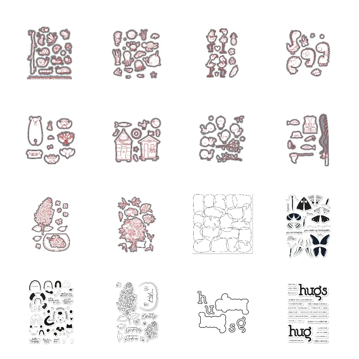 

Tree Flower Butterfly Metal Cutting Dies & Stamps Scrapbook Dariy Decoration Stencil Embossing Template DIY Greeting Card