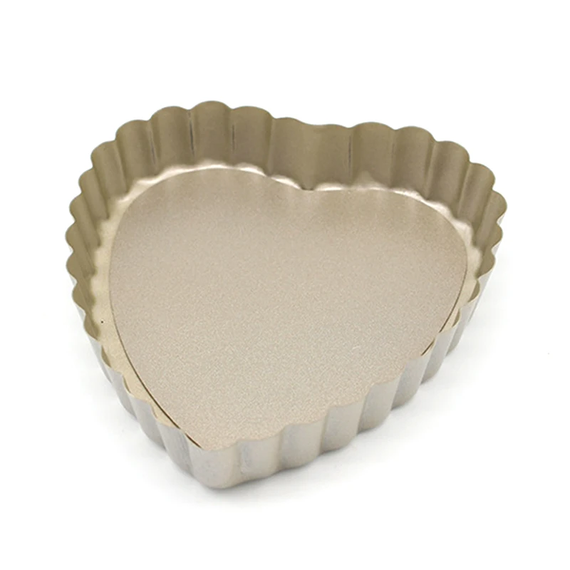 

4 inch Removable Loose Bottom Heart-shaped Bakeware Pie Pizza Cake Mold Muffin Cupcake Pans Household Kitchen Baking Accessories