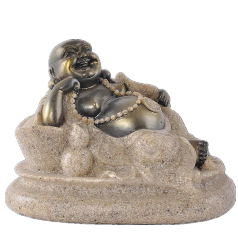 Домашний декор аксессуары для комнаты статуэтки Будды Maitreya натуральный песок