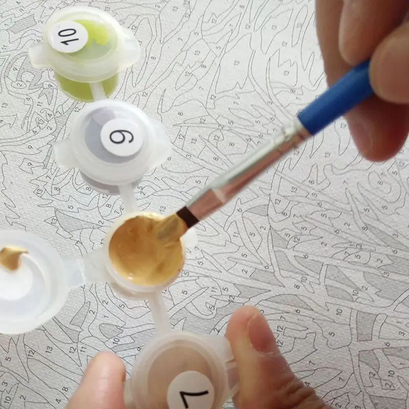 Diy Раскраска по номерам настенная живопись маслом на холсте домашнее украшение DIY