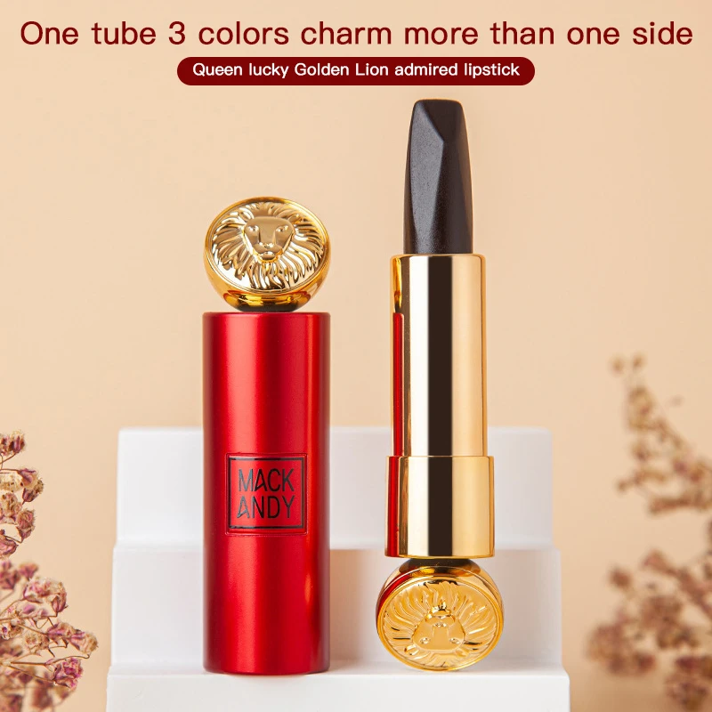 Три цвета одна трубка губная помада бархатная увлажняющая шелковистая
