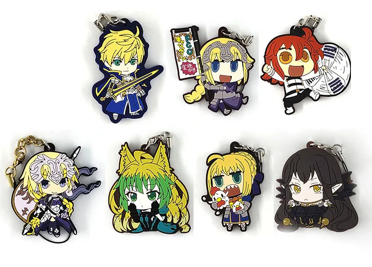 Fate stay night/Fate/Grand Order/FGO оригинальная японская аниме фигурка резиновая подвеска на мобильный телефон брелок ремешок D446
