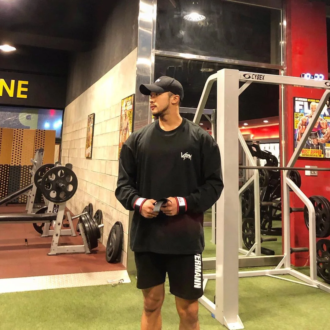 

Brother Popular Logo Loose Fitness Fitness Leisure Training Sportswear Long Sleeve T-shirt Men's Pullover Thin Section