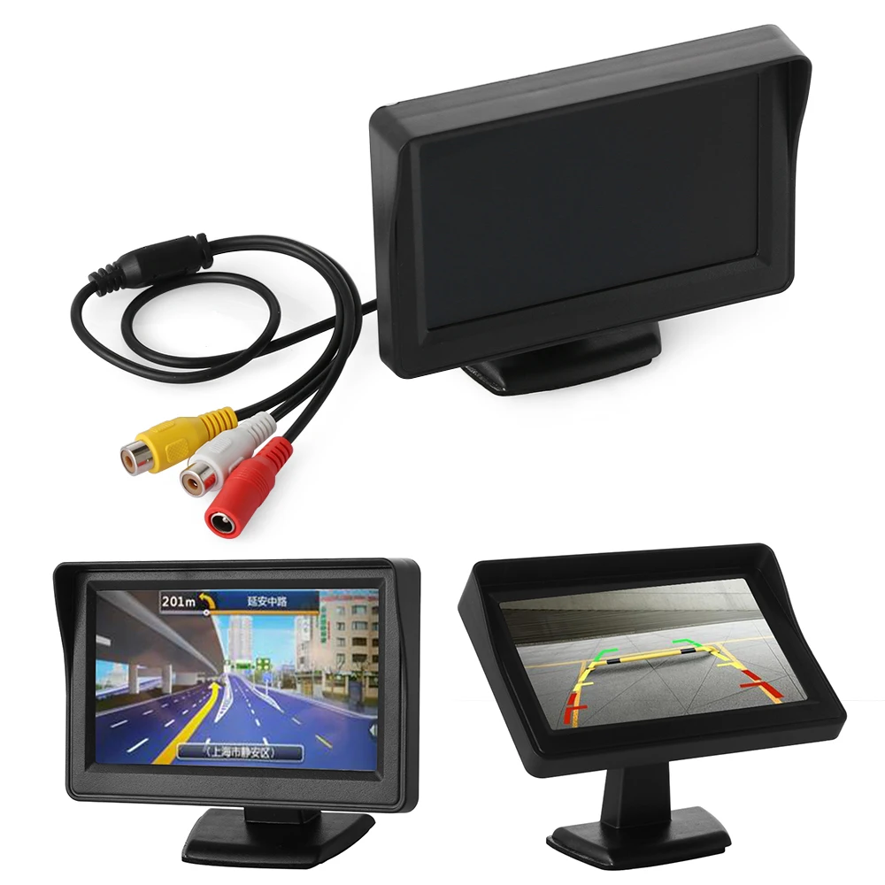 Автомобильный монитор 4 3 дюйма HD цифровой экран TFT LCD PAL/NTSC парковочная камера