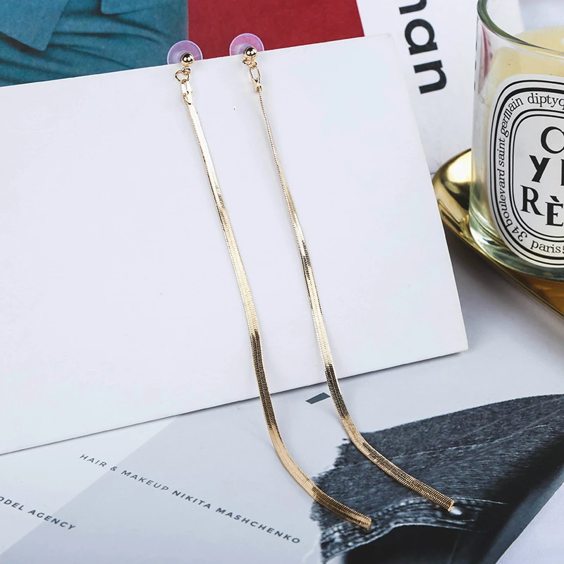 Корейские серьги ювелирное изделие для женщин металлическая тонкая цепочка