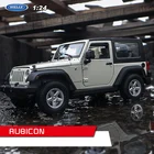 Модель автомобиля WELLY 1:24 Jeep Wrangler из белого жесткого сплава, имитация украшения автомобиля, коллекционная игрушка в подарок, литье под давлением, модель игрушка для мальчиков