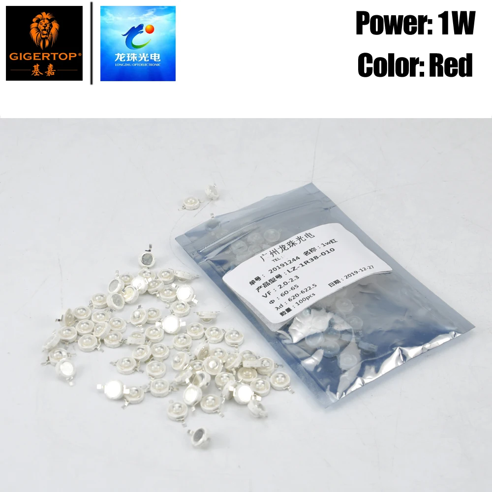 Gigertop 100 шт. 3 Вт белый Цвет светодиодных ламп для Led Par Светильник сценического