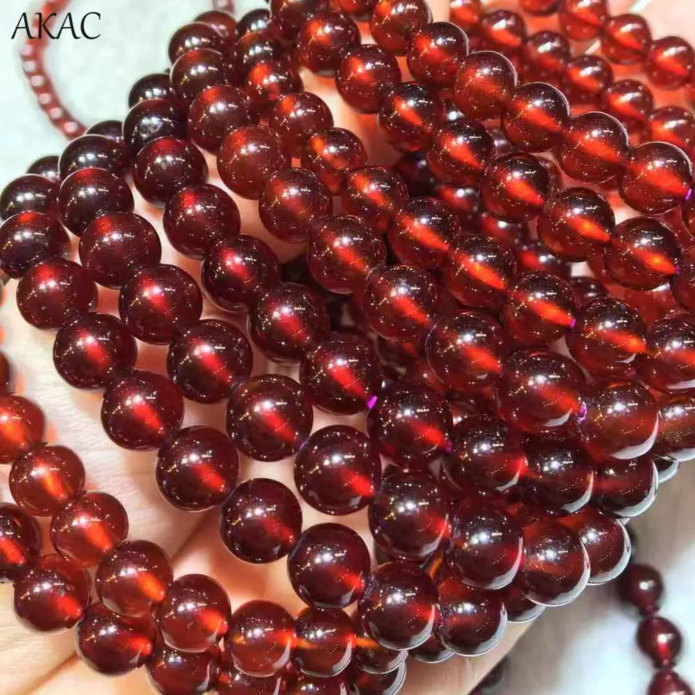 AKAC 7 мм approx26beads AA натуральный апельсиновый гранатовый браслет для женщин или