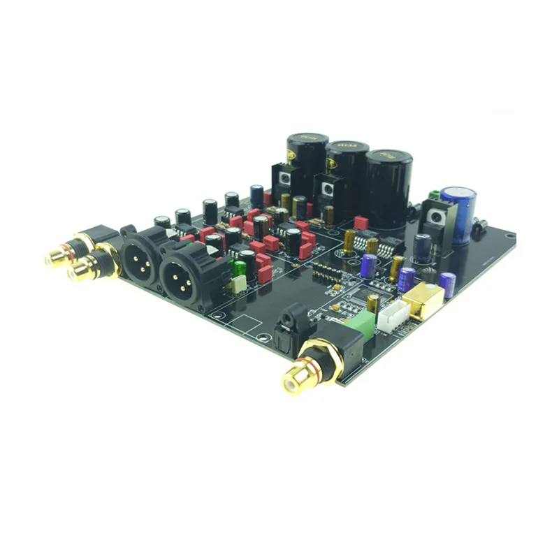 Новый ES9018 DAC HIFI аудио собранная Плата декодера I2S 384K DSD XLR опция USB XMOS XU208 или Amanero|usb