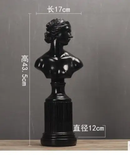 Скандинавская обтягивающая черно белая статуя богини модель для гостиной