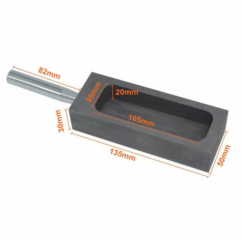 

Pure Graphite Casting Melting Ingot Mold with Metal Bar for Gold Melting