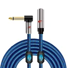 Аудиокабель 14 ''TS моно-штекер 6,35 мм папа-6,5 мм мама для усилителя микшера гитары пианино инструменты для домашнего кинотеатра удлинители