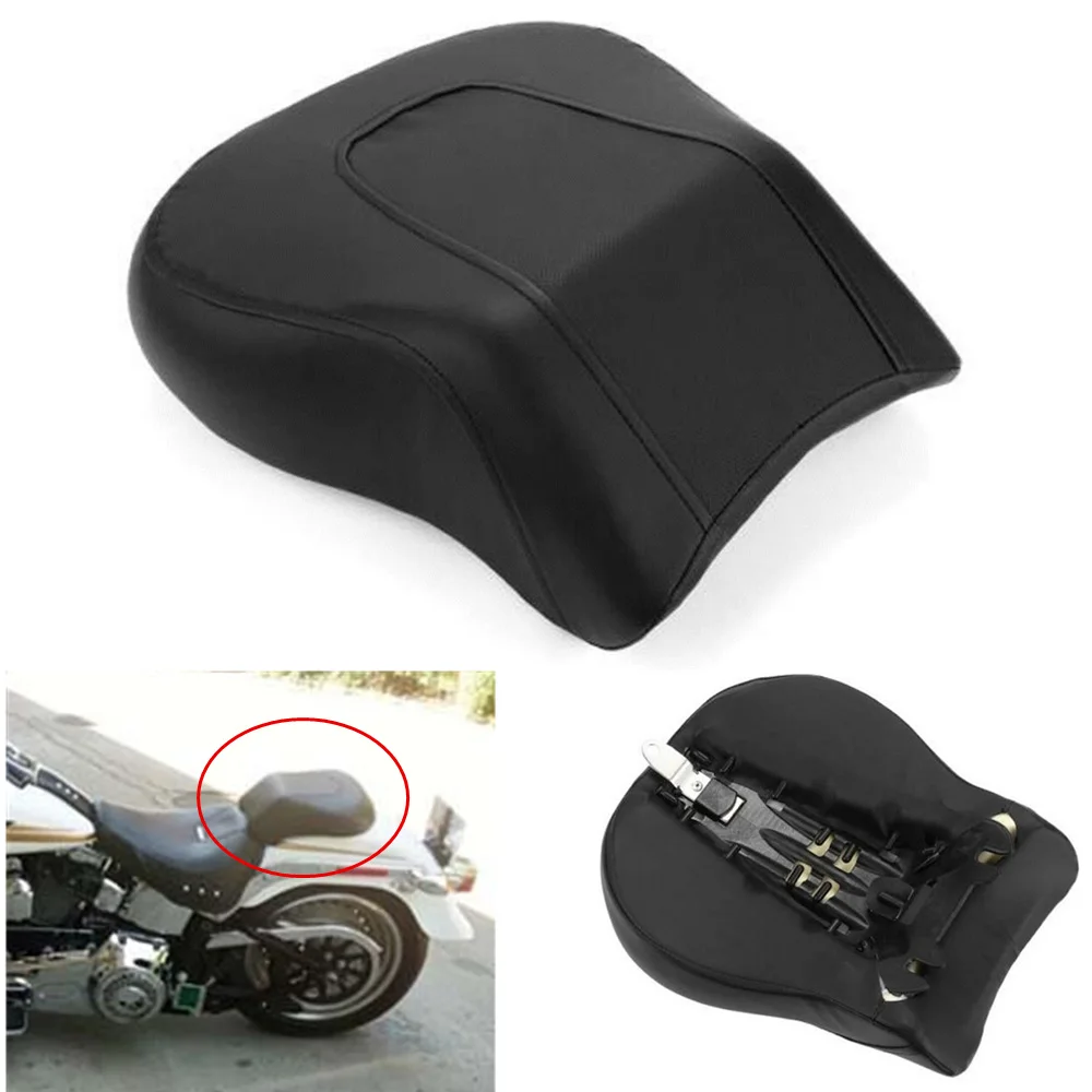 Черная подушка на заднее сиденье пассажира Для Harley Fat Boy FLSTF 2008 2014 аксессуары для