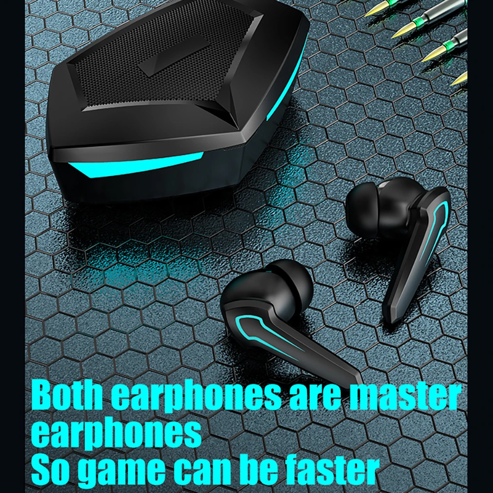 

P30 Wireless Gaming Headset Headset TWS Bluetooth 5.1 Earbuds Ultra-low Latency With Microphone