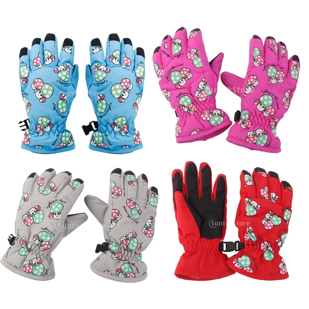 

Winter Warm Waterproof Windproof Anti-slip Ski Gloves For 2-4 Yrs Kids