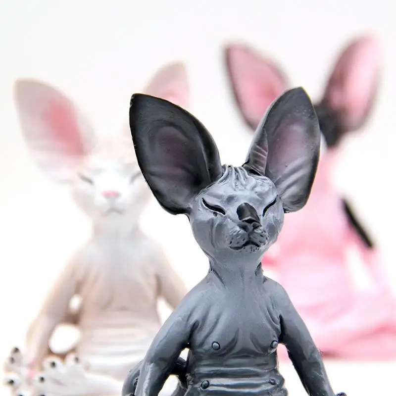 Причудливая статуэтка Будды сфинкса кошка для медитации йоги счастливая