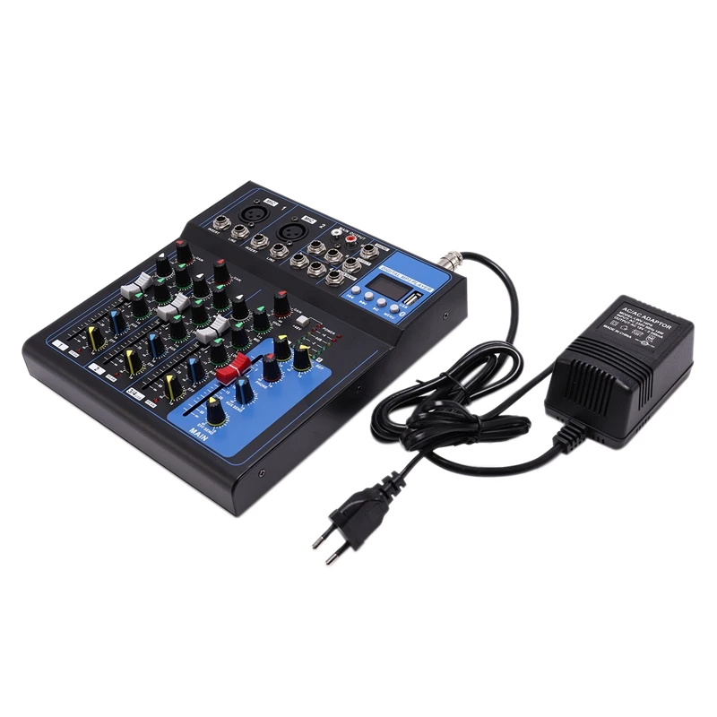4 Каналы Bluetooth DJ микшер микшерная консоль с USB MP3 Джек аудио в реальном времени