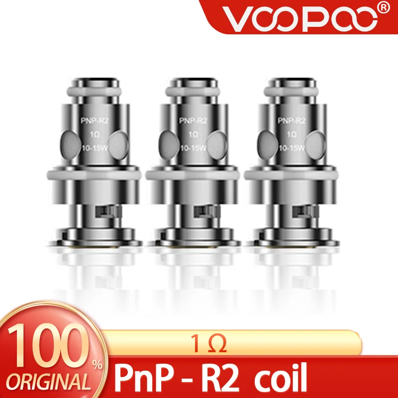 

Оригинальная катушка Voopoo PNP R2, 1 Ом, 10 ~ 15 Вт, для электронных сигарет DRAG Baby/S/X,FIND Trio,VINCI /R/X/AIR, атомайзер для вейпа