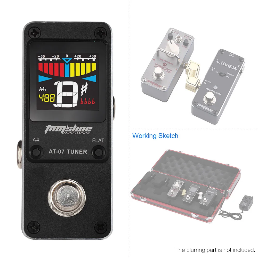 aroma zu 07 mini chromatische tuner wirkung pedal mini einzigen elektrischen gitarre effekte gitarre zubehör gitarre pedal gitarre teile free glo