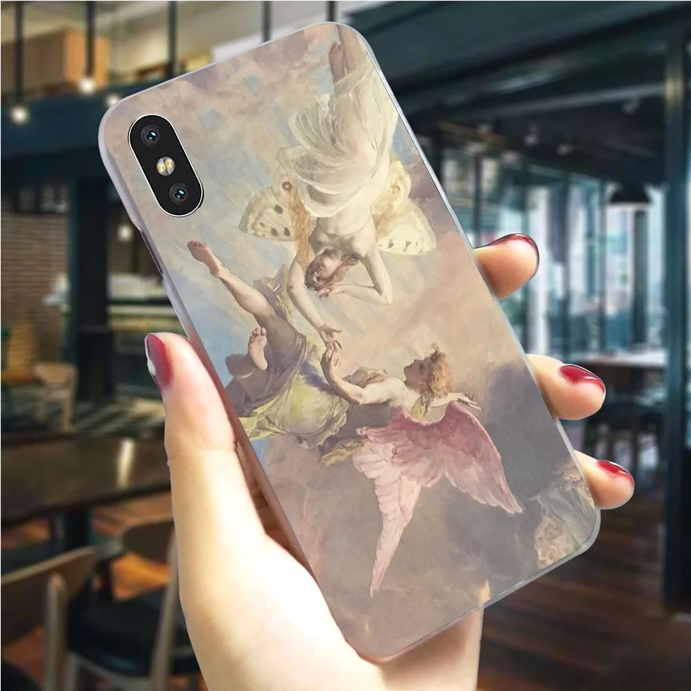 Чехол для телефона с принтом «Ренессанс ангелы» чехол для iphone 8 5 5S SE 6 6 S/6 6S Plus 7/7 8 Plus X XS XR Xs Max, Жесткий Чехол
