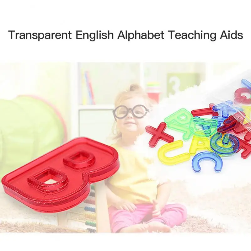 

5cm Transparent Alphabets 26 Pieces Of Teaching Tools Alphabets Intelligence Development Toy For Kids Children