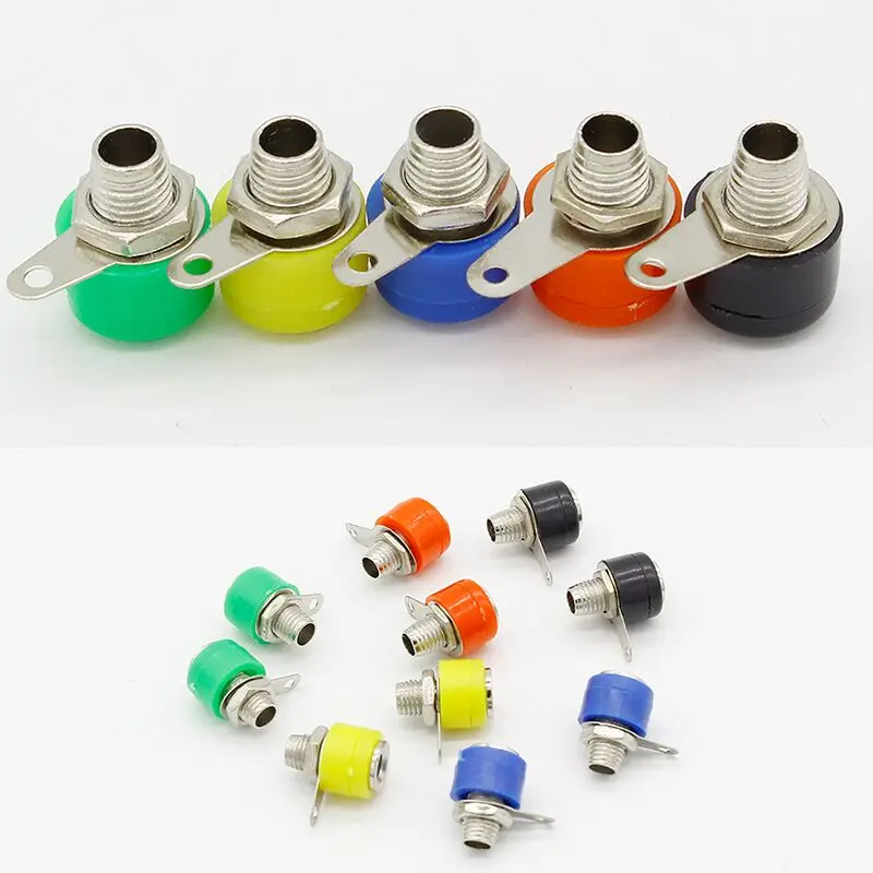 

10pcs/lot 4mm banana binding post 4mm banana socket Free shipping 5color/lot