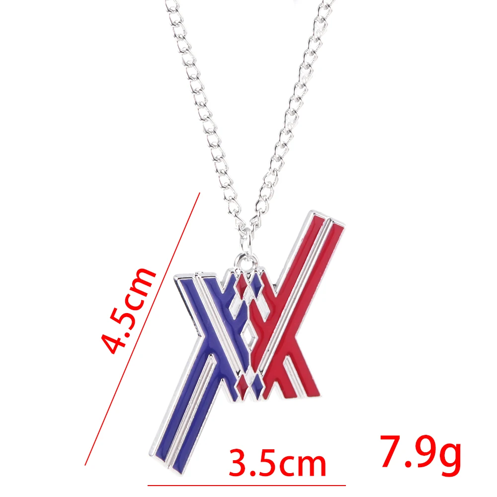 

Anime DARLING in the Franxx Necklace Letter XX Pendant Necklace Couples And Women Men Cosplay Party Props Gifts Accessories