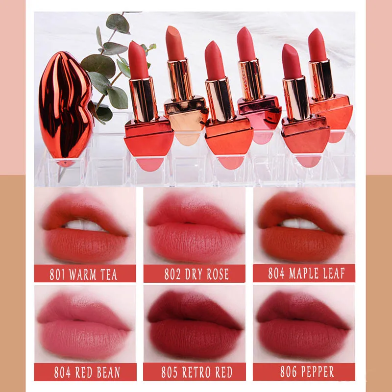 

Hudamoji Makeup Velvet Matte Lipstick Waterproof Long-Lasting Lipstick Sexy Cosmetic Lip Tint Beauty Lip Gloss nude maquiagem