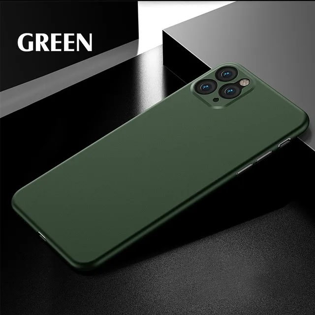 Green Роскошный ультра тонкий чехол 0,26 мм для iPhone 11 Pro XS Max XR XS X чехол для iPhone 6 6s 7 8 Plus PC противоударный чехол - Цвет: Green