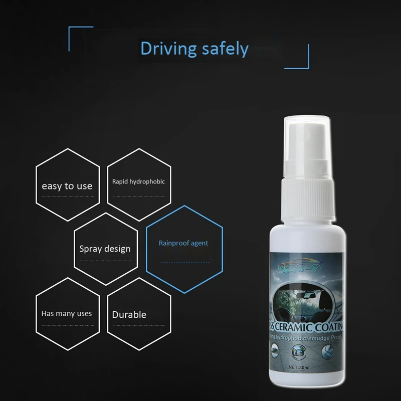 30 мл набор покрытий на лобовое стекло автомобиля нано гидрофобное покрытие