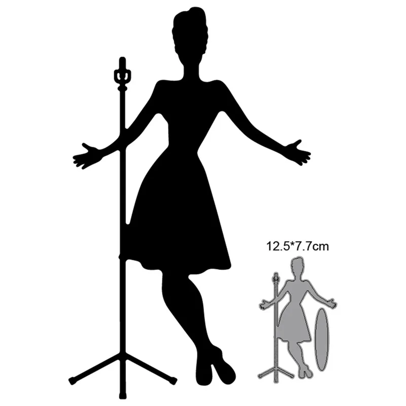 

metal cutting dies cut die mold decoration woman sining dancing Scrapbook dies paper craft knife mould blade punch stencils dies