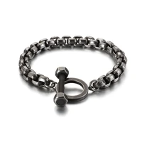mens bracelets punk titanium steel hand chain trend decoration chains fashion man accessories goth men bracelet jewelry