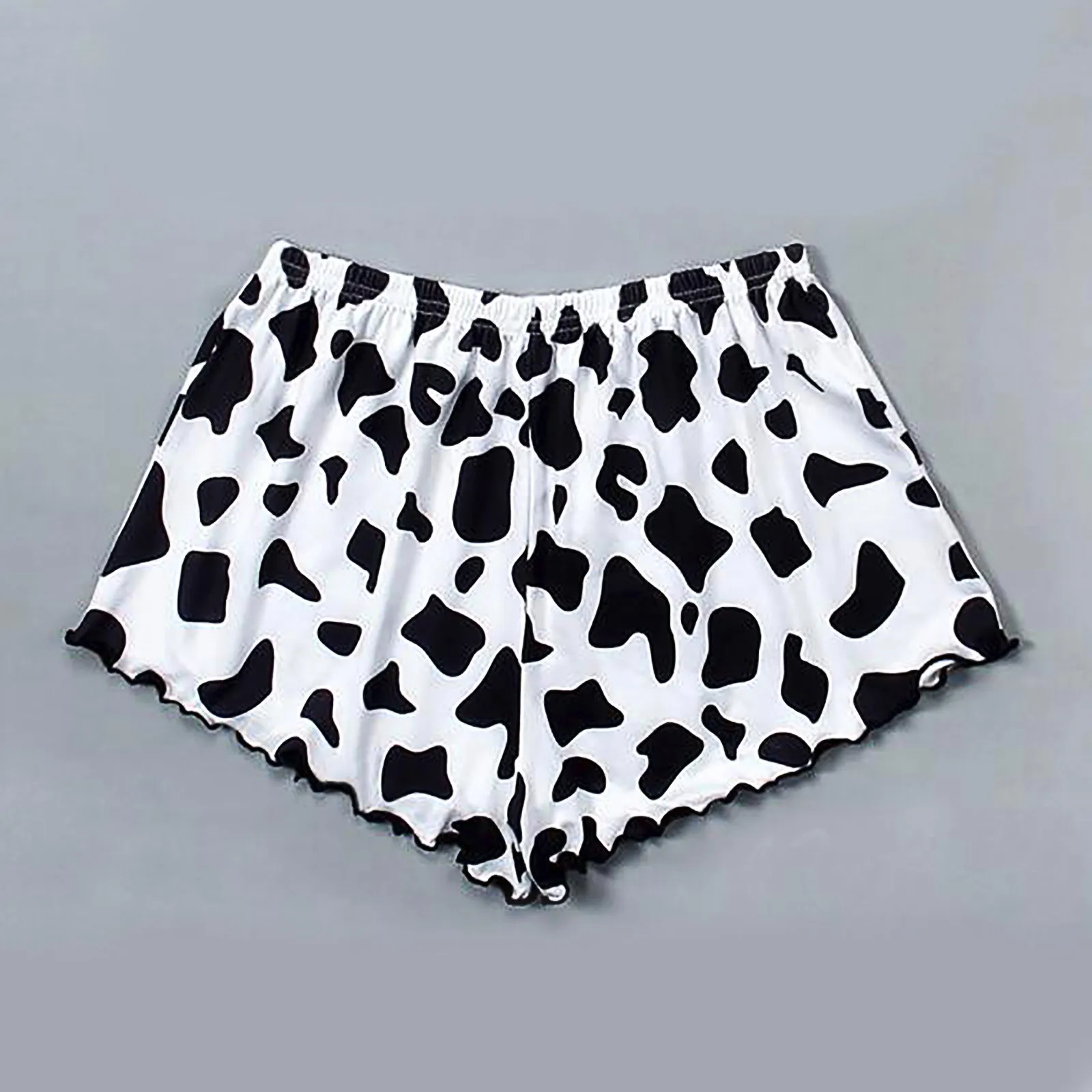 

Women Mid Waist Shorts Casual Ruffle Pleated Summer Korean Streetwear Elastic Waist Shorts Homewear pantalones cortos