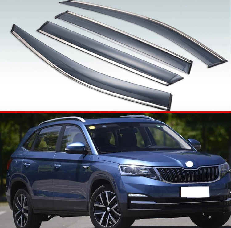 

4 шт., пластиковый Наружный козырек для Skoda Kamiq 2018 2019 2020