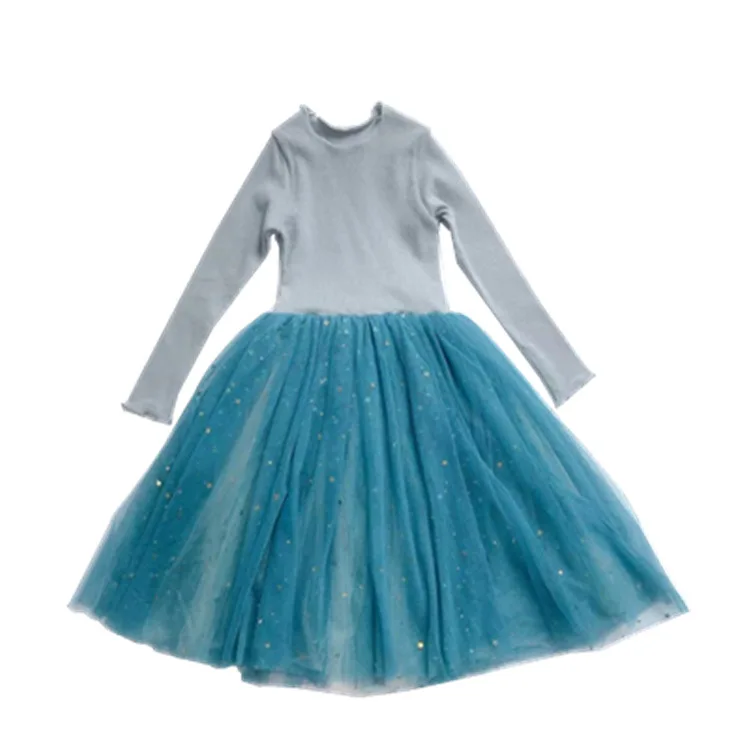 

Kids Clothes 2021 Spring Summer Girls Costume Princess Elsa Baby Gir's Dress Kids Ball Gown Long Sleeve Children's Tulle Skirt