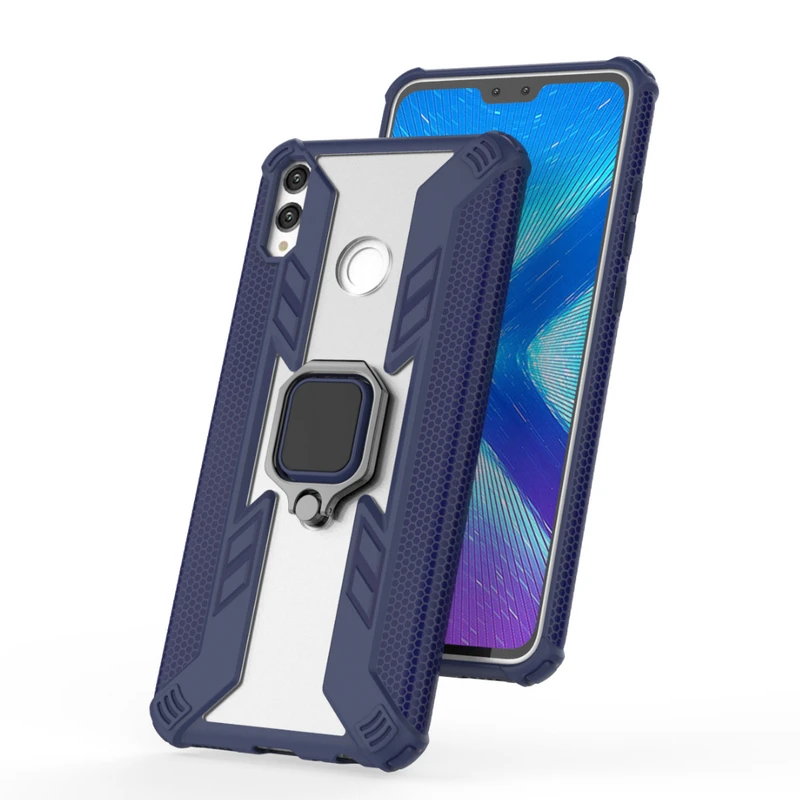 Чехол противоударный Броня роскошный на huawei honor 8X автомобильный держатель кольца