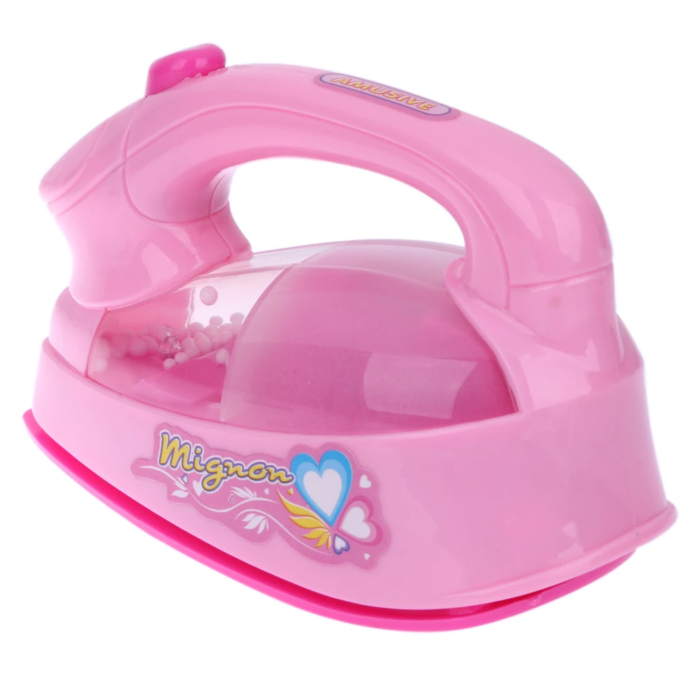 Mobilya oyuncaklar Mini elektrikli demir ekmek makinesi pirinç ocak Light-up Dollhouse aksesuarları simülasyon çocuklar çocuk