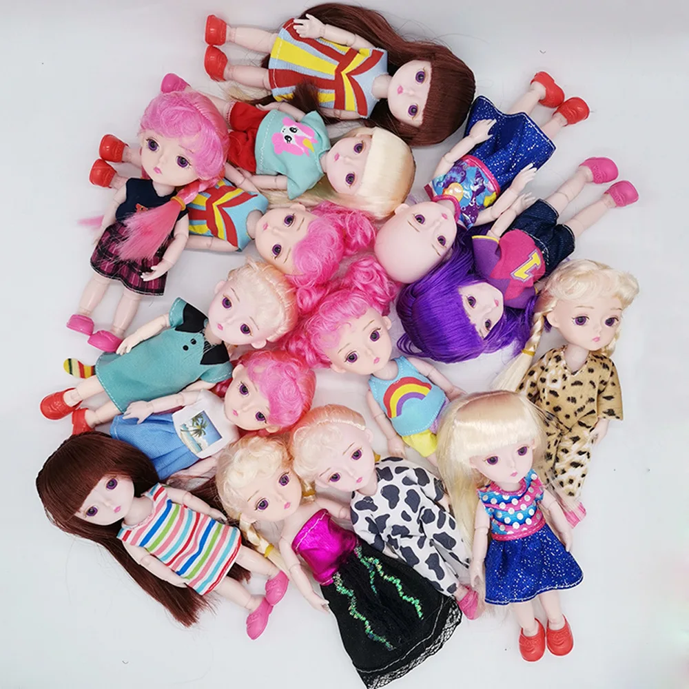 Новые аксессуары для кукольной одежды Одежда для 1/12 16 см BJD куклы игрушки для девочек модное платье куклы аксессуары