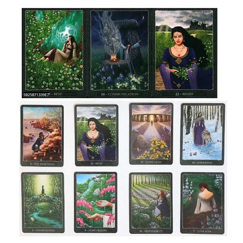 32pcs Earth Wisdom Oracle Cards English Ebook To Guide Tarot for Family Party Durable Pokers Board Game Entertainment | Спорт и