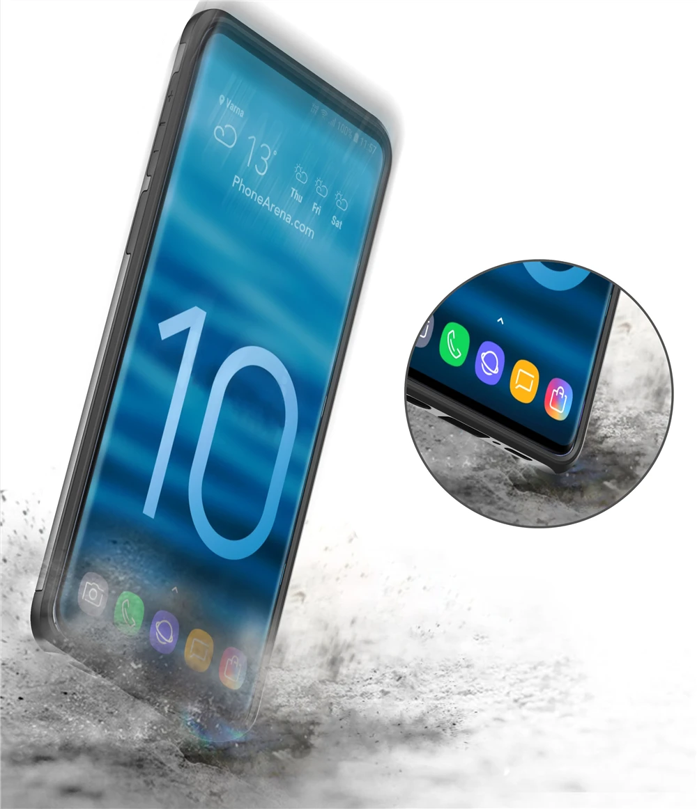 For Samsung Galaxy S10 Plus Lite S9 S8 NOTE 10 9 8 S7 Edge Case Hybrid Hard Back Cover with Slide Credit Card Pocket |