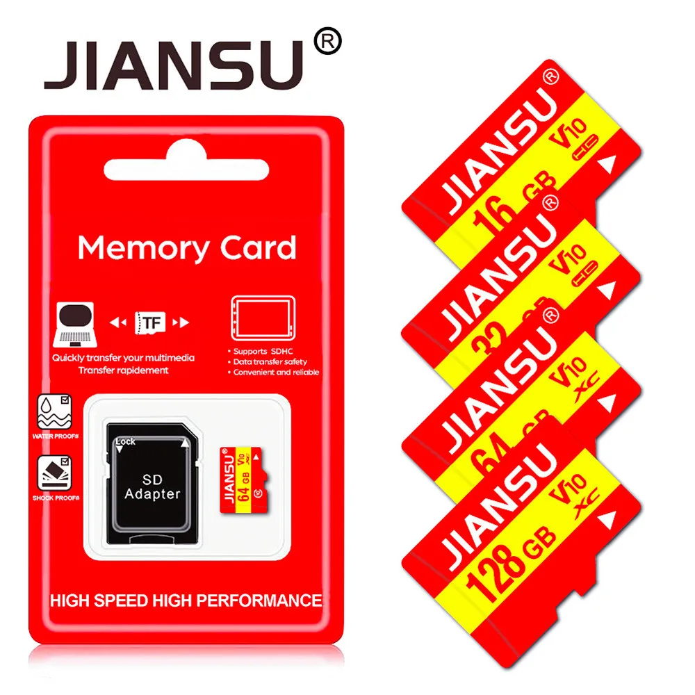 

Memory Cards 256gb 128GB Class 10 SDHC/SDXC Micro Mini SD card 64GB 32GB 16GB TF card for phone tablet with sd adapter package