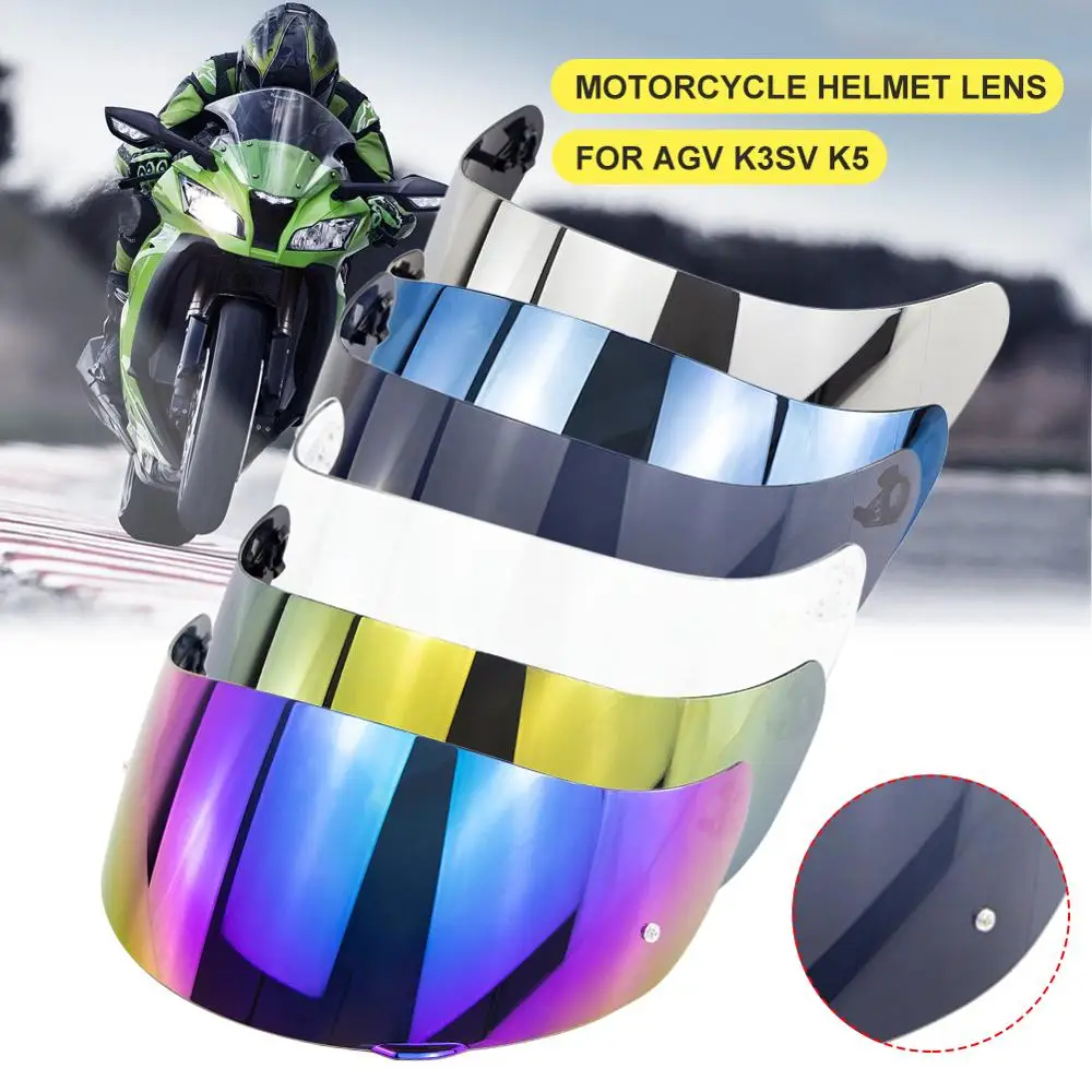 

Helmet Visor Motorcycle Helmet Glasses Full Cover off-road Motorcycle Shield for AGV K3SV K5 Detachable Lens Full Face Visor