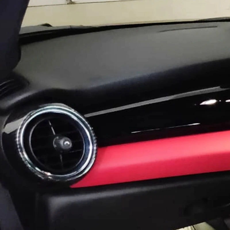 

Middle Cover Sticker Housing Interior Outlet Frame & 2Pcs Car Dashboard Side Air Vent Decoration Ring