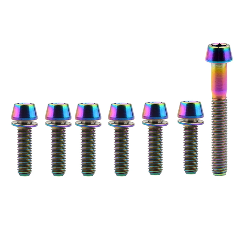 Титановый болт Xingxi 1x6x35 мм и 6x M5 x 16 18 20 коническая головка с шайбой Ti-винты для