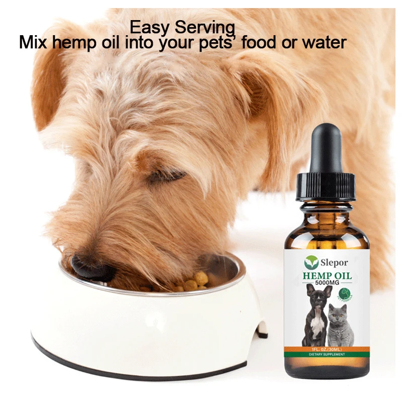 5000MG Pet Hemp Essential Oil for Dogs Natural Herbs of Care Anxiety Relief Pain Joint hip Strengtheens immunity 30ML | Красота и