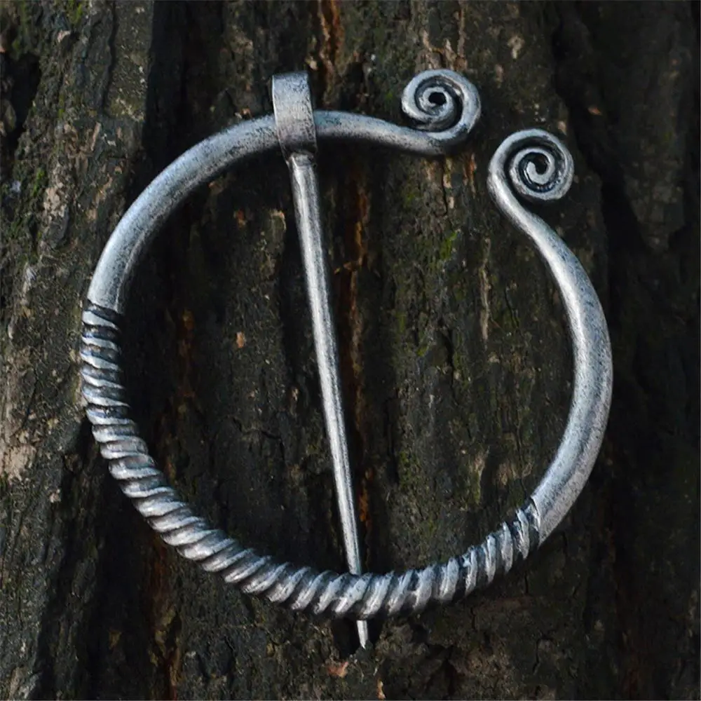 

Loredana Large Ancient golden Pin Belt Nordic Buckles Enamel Brooch For Men Buckle Cloak Button Medieval Viking Jewelry Gift