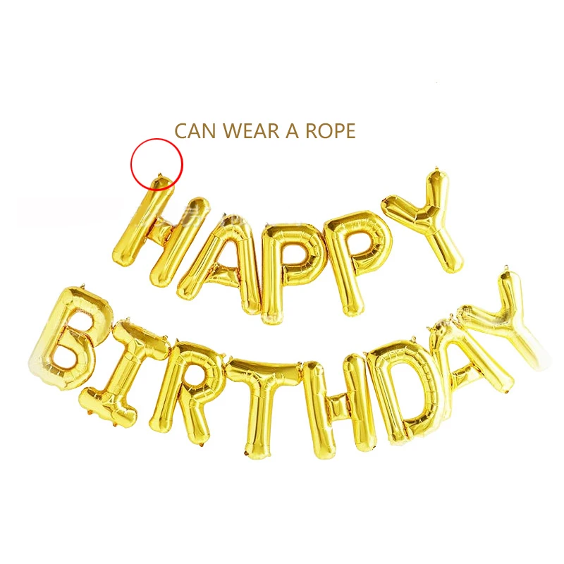 Новинка 16 дюймовые гелиевые воздушные шары с надписью Happy Birthday розовые из фольги