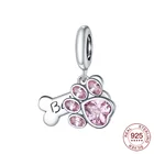 Женский кулон в виде розовой лапы, из серебра 925 пробы