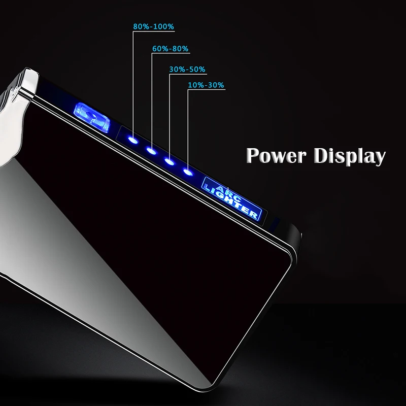 Зажигалка плазменная с двойной дугой и светодиодной подсветкой|Аксессуары для