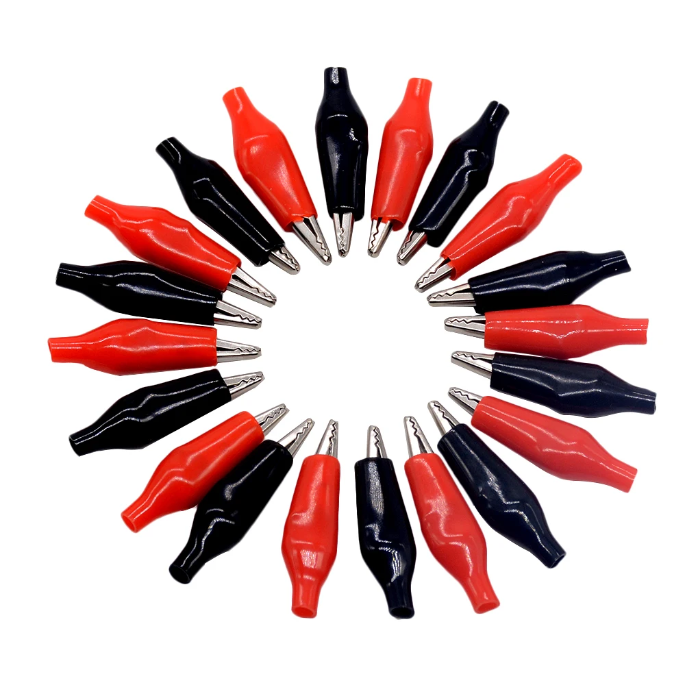 10 шт. 28 мм маленький металлический зажим крокодил Электрический измерительный